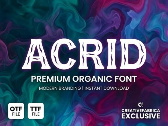 Acrid: A Bold Decorative Font for Creative Projects