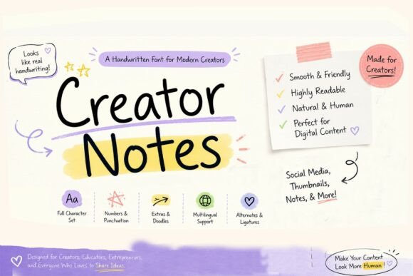 Creator Notes: A Handwritten Font for Modern Designers