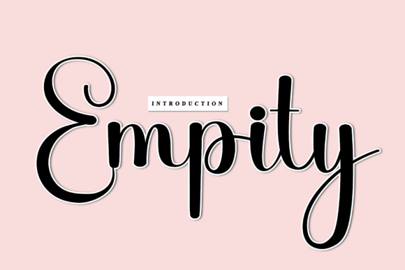 Empity: A Timeless Handwritten Font for Creative Design