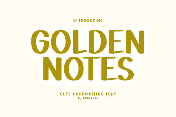 Golden Notes: A Sassy Handwritten Font for Creative Projects