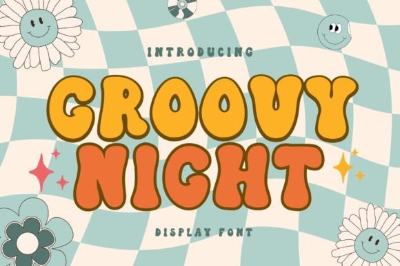 Groovy Night: A Spooky Retro Display Typeface