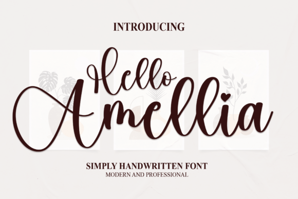 Hello Amellia: A Sweet Script Font for Elegant Designs