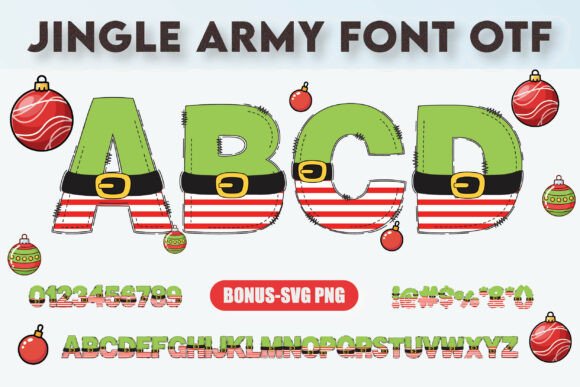 Jingle Army: A Festive Military Style Font for Your Holiday Designs