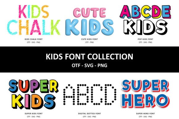 Kids Collection: 14 Playful Fonts for Creative Projects