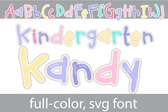 Kindergarten Kandy: A Bouncy Hand-Drawn SVG Font