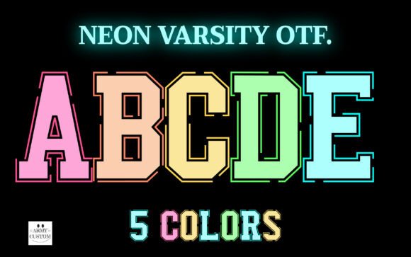 Neon Varsity: Electrifying Font for Bold Designs