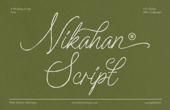 Nikahan Script: A Romantic Calligraphy Font for Elegant Designs