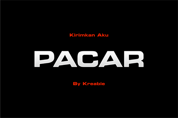 Pacar: A Modern Display Font for Bold Designs
