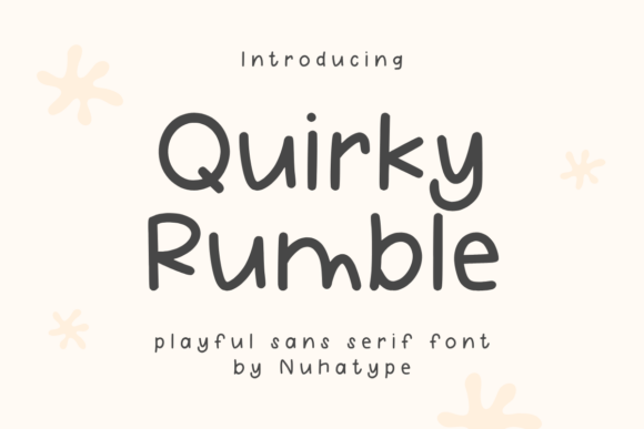 Quirky Rumble: A Minimalist Sans Serif with Handwritten Charm