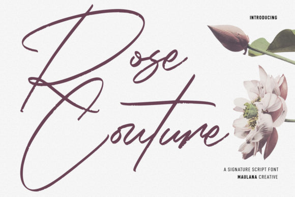 Rose Couture: A Modern Script Font for Elegant Design