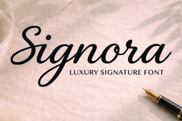 Signora: A Graceful Script for Elegant Design