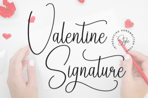 Valentine Signature: A Touch of Handwritten Elegance